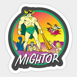 Mightor Cartoon Sticker